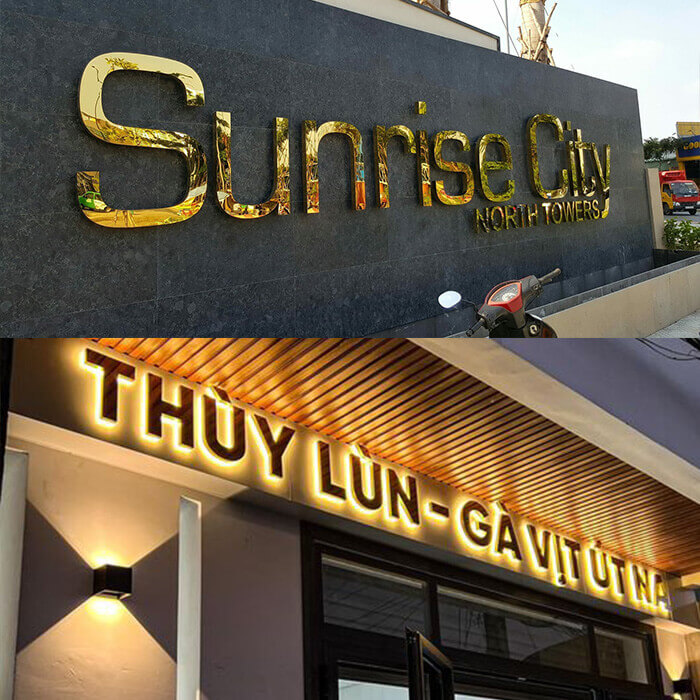 Mẫu Biển Quảng Cáo Chữ Inox Đẹp