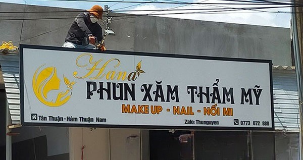 Bảng Hiệu Phun Xăm Thẩm Mỹ Đẹp