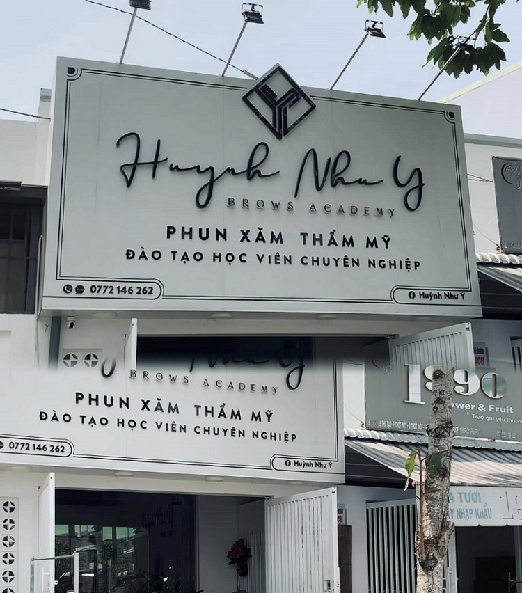 Thi Công Bảng Hiệu Phun Xăm Thẩm Mỹ