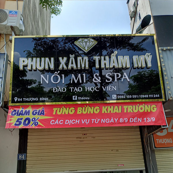 Thiết Kế Bảng Hiệu Phun Xăm Thẩm Mỹ