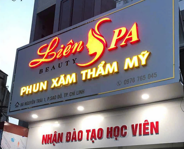 Mẫu Bảng Hiệu Phun Xăm Thẩm Mỹ Đẹp
