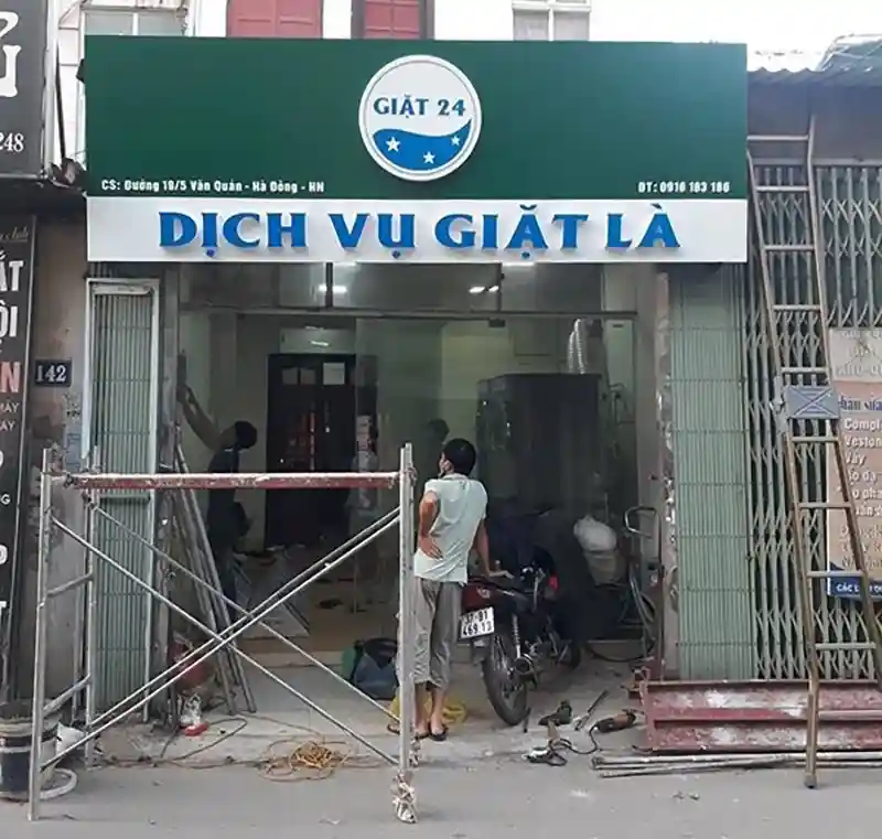 Thi Công Biển Quảng Cáo Giặt Là
