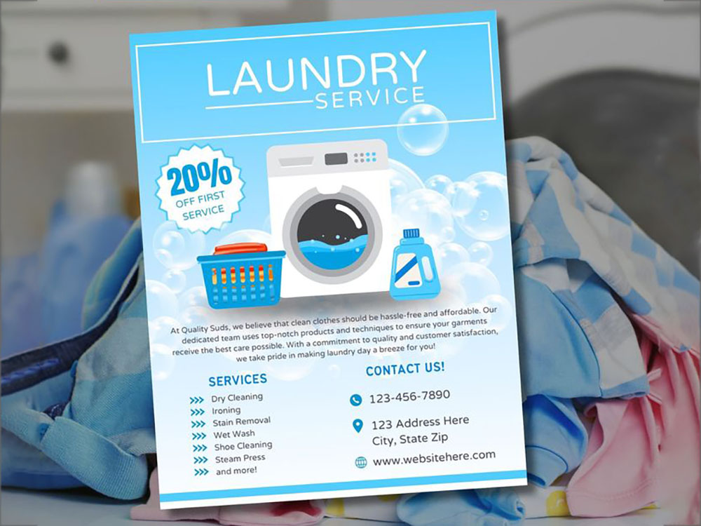 Mẫu Biển Quảng Cáo Giặt Là Đẹp