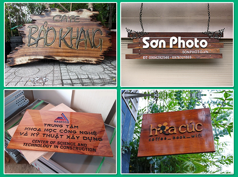 Bảng Hiệu Bằng Gỗ Đẹp