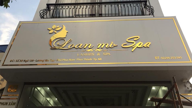 Thi công bảng hiệu chữ alu gương đẹp