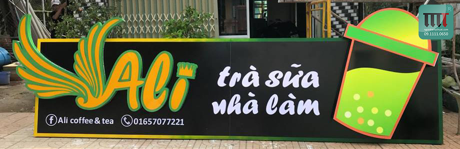 Thi Công Bảng Hiệu Trà Sữa Đẹp