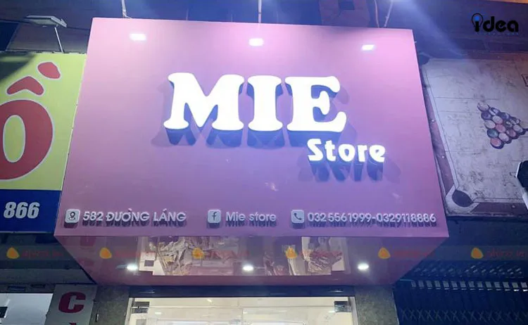 Thi Công Chữ Mica Sáng Chân Đẹp