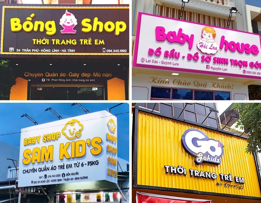 Mẫu Bảng Hiệu Shop Quần Áo Đẹp