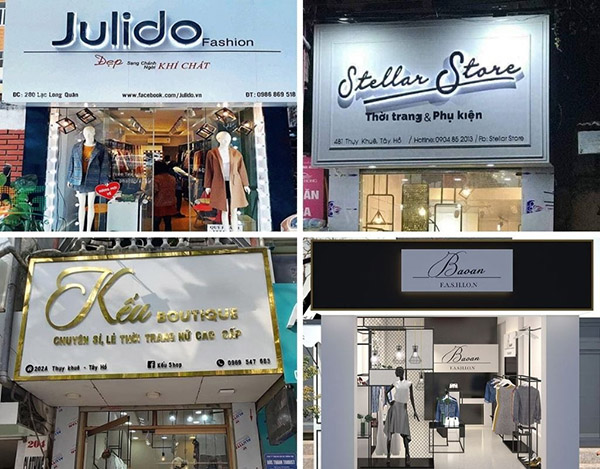 Thi Công Bảng Hiệu Shop Quần Áo Đẹp