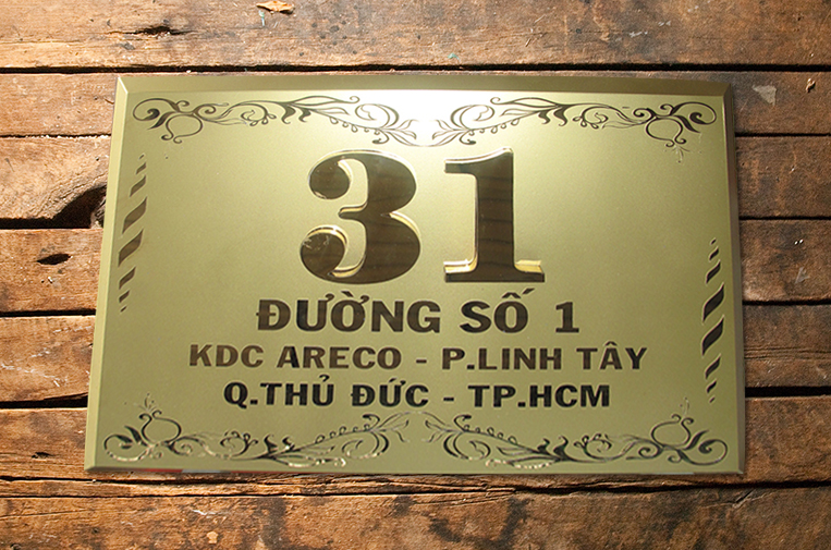 Mẫu Bảng Số Nhà Inox Ăn Mòn Đẹp