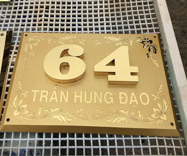 Mẫu Bảng Số Nhà Inox Ăn Mòn Đẹp