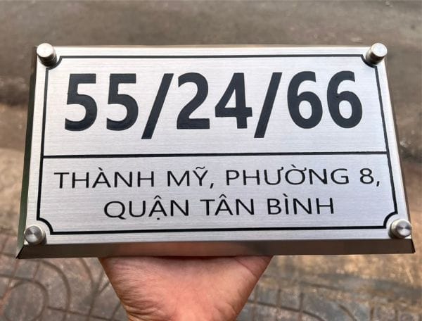 Mẫu Bảng Số Nhà Inox Ăn Mòn Đẹp