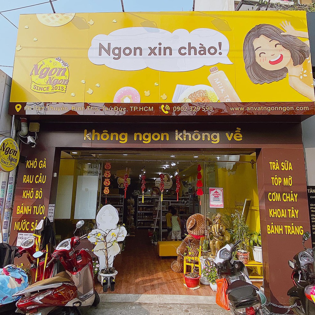 Mẫu Biển Quảng Cáo Quán Ăn Vặt Đẹp