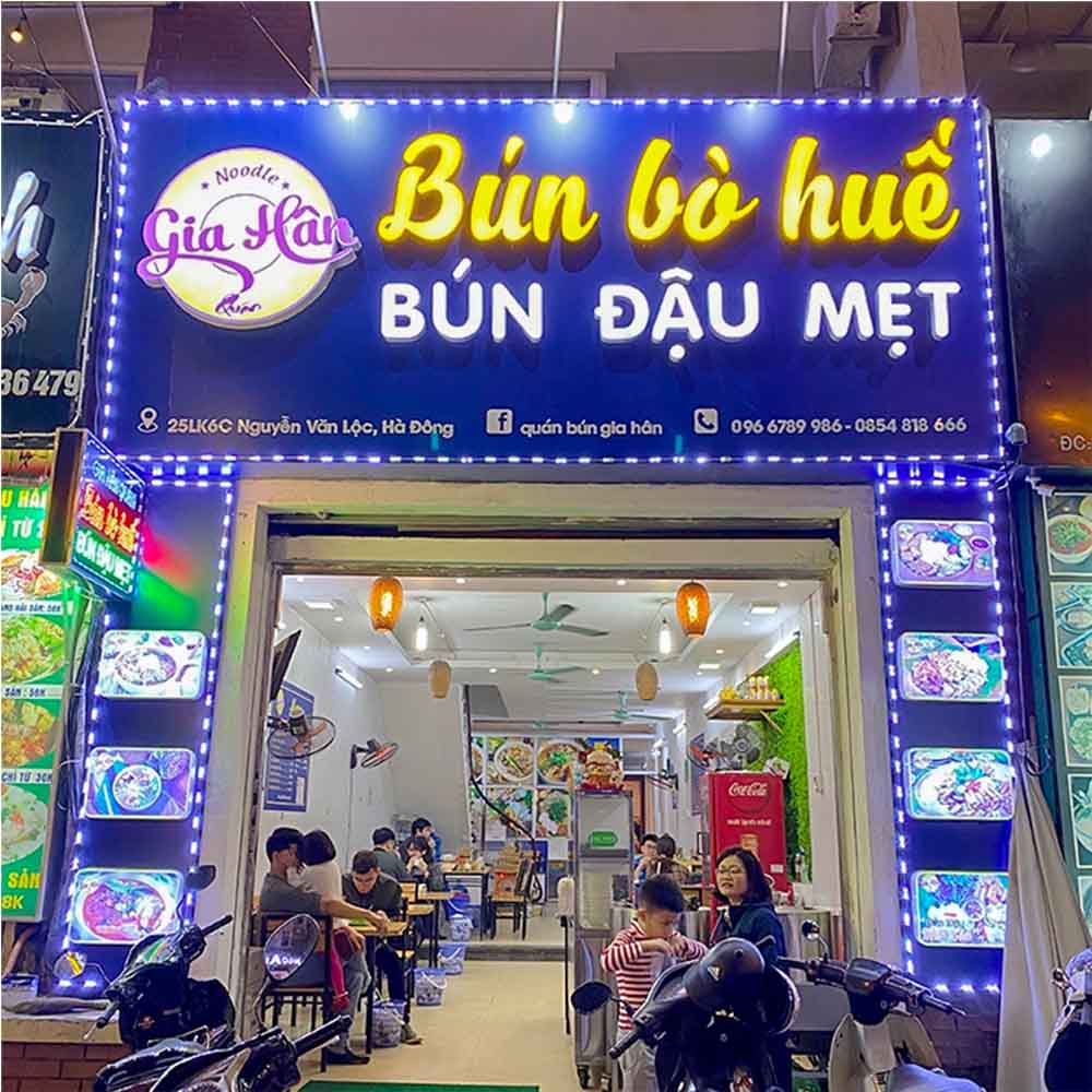 Thi Công Bảng Hiệu Bún Đậu Đẹp