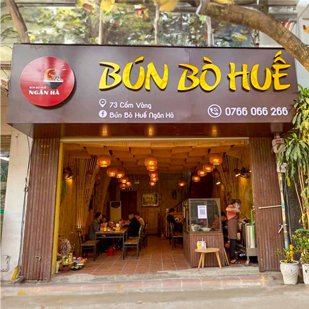 Thi Công Bảng Hiệu Bún Đậu Đẹp