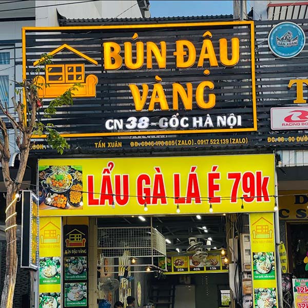 Mẫu Bảng Hiệu Bún Đậu Đẹp