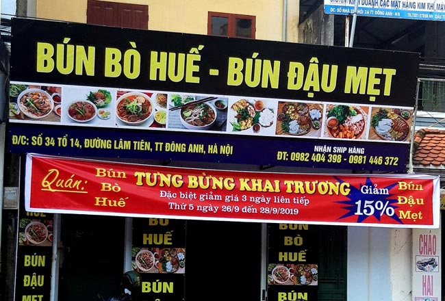 Mẫu Bảng Hiệu Bún Đậu Đẹp