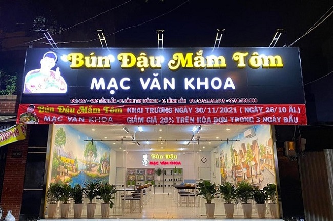 Mẫu Bảng Hiệu Bún Đậu Đẹp