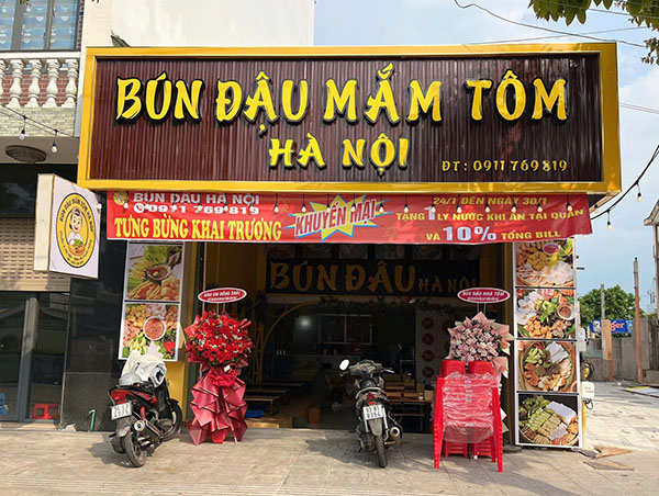 Mẫu Bảng Hiệu Bún Đậu Đẹp Năm 2026