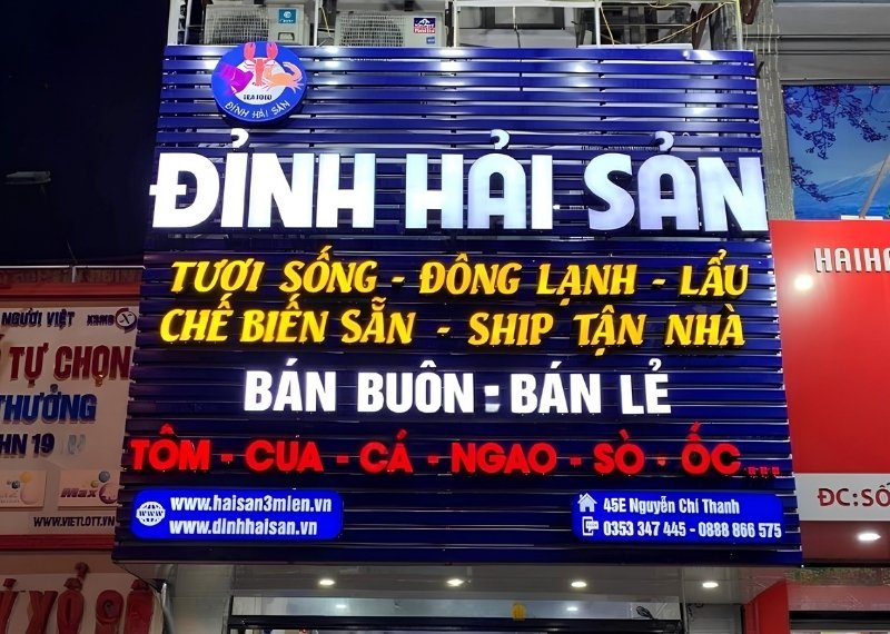 Thi Công Biển Quảng Cáo Hải Sản Đẹp