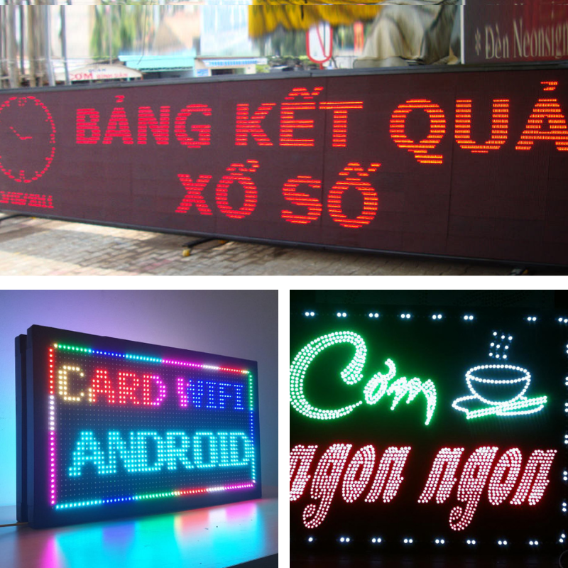 Thi Công Bảng Hiệu Đèn LED Điện Tử Đẹp