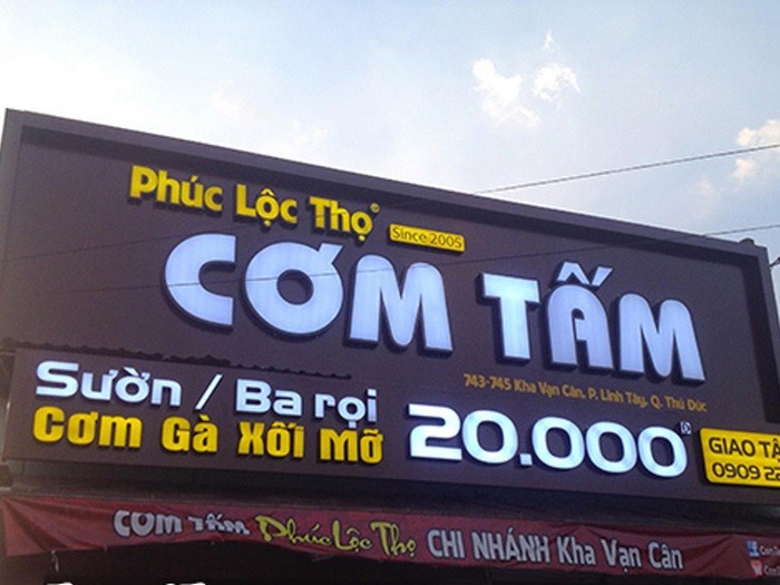 Bảng Hiệu Quán Ăn Gia Đình Đẹp