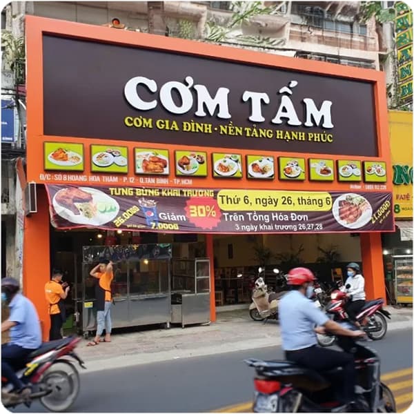 Mẫu Bảng Hiệu Quán Ăn Gia Đình Đẹp