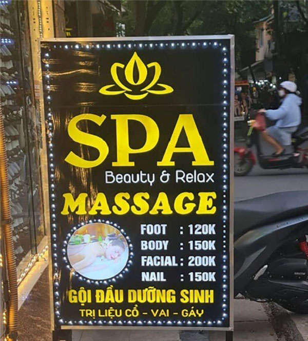 Bảng Hiệu Hộp Đèn Spa Đẹp