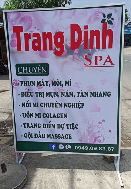 Thiết Kế Bảng Hiệu Hộp Đèn Spa Đẹp
