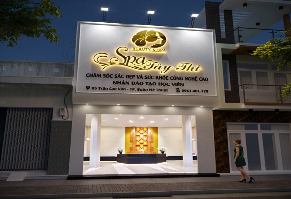 Mẫu Bảng Hiệu Spa Sang Trọng Năm 2026