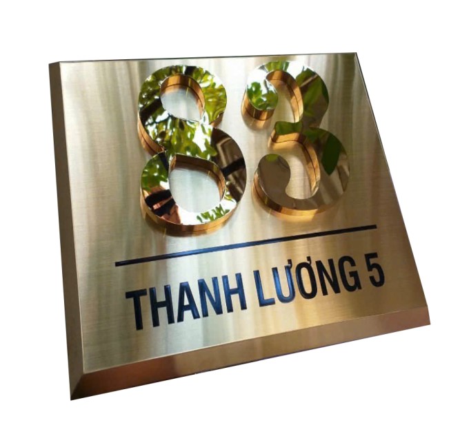 Biển Hiệu Chữ Nổi Inox Vàng Đẹp