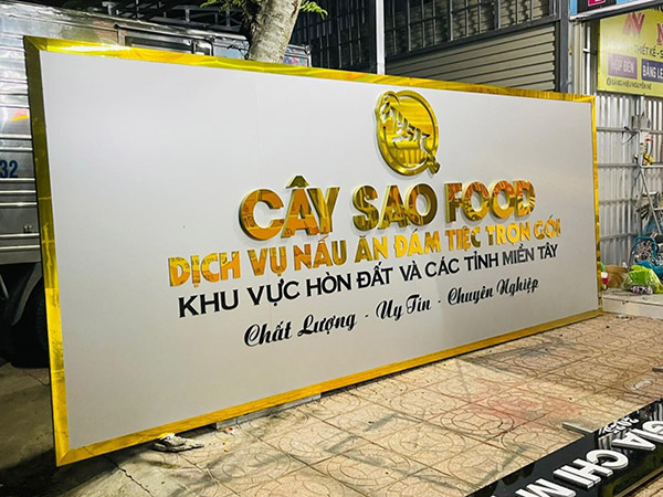 Mẫu Biển Hiệu Chữ Nổi Inox Vàng Đẹp Năm 2026