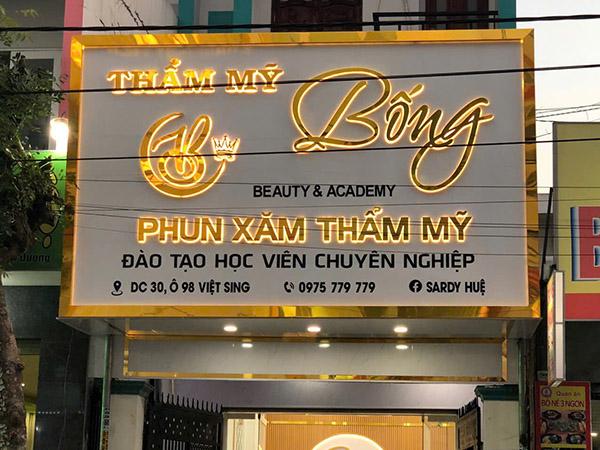 Thi Công Bảng Hiệu Thẩm Mỹ Đẹp