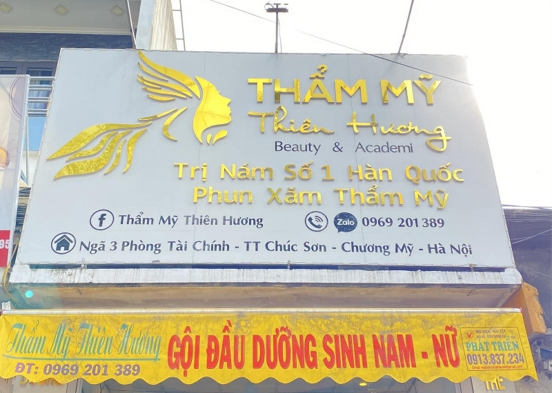 Thi Công Bảng Hiệu Thẩm Mỹ Đẹp
