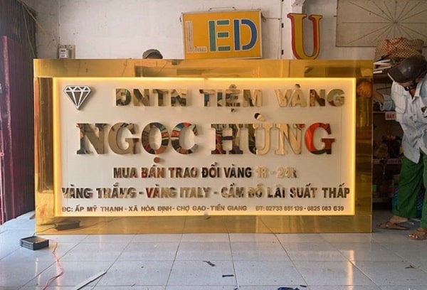 Bảng Hiệu Tiệm Vàng Đẹp