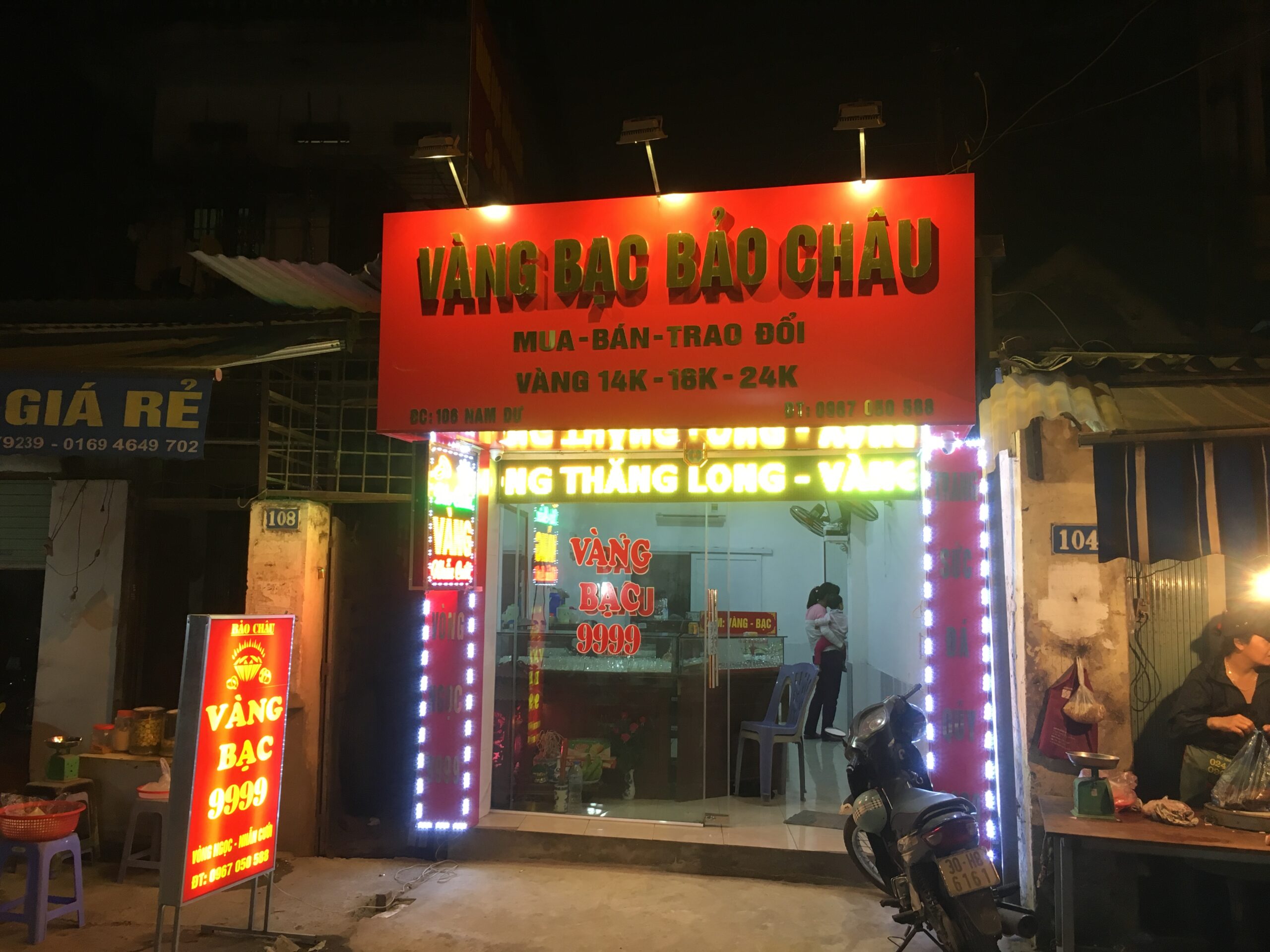 Thi công Bảng Hiệu Tiệm Vàng Đẹp