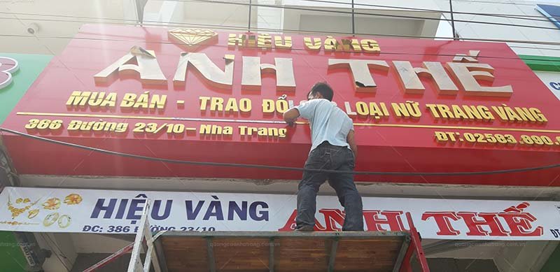 Thiết Kế Bảng Hiệu Tiệm Vàng Đẹp