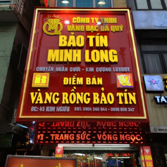 Mẫu Bảng Hiệu Tiệm Vàng Đẹp