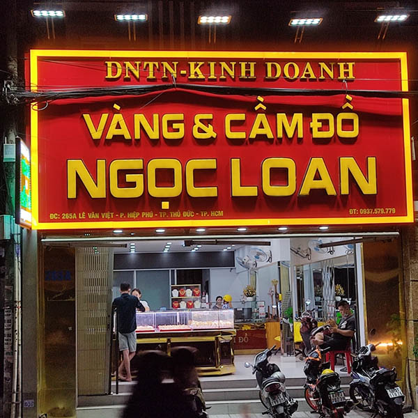 Mẫu Bảng Hiệu Tiệm Vàng Đẹp
