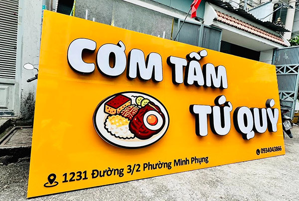 Mẫu Bảng Hiệu Quán Cơm Đẹp Năm 2026