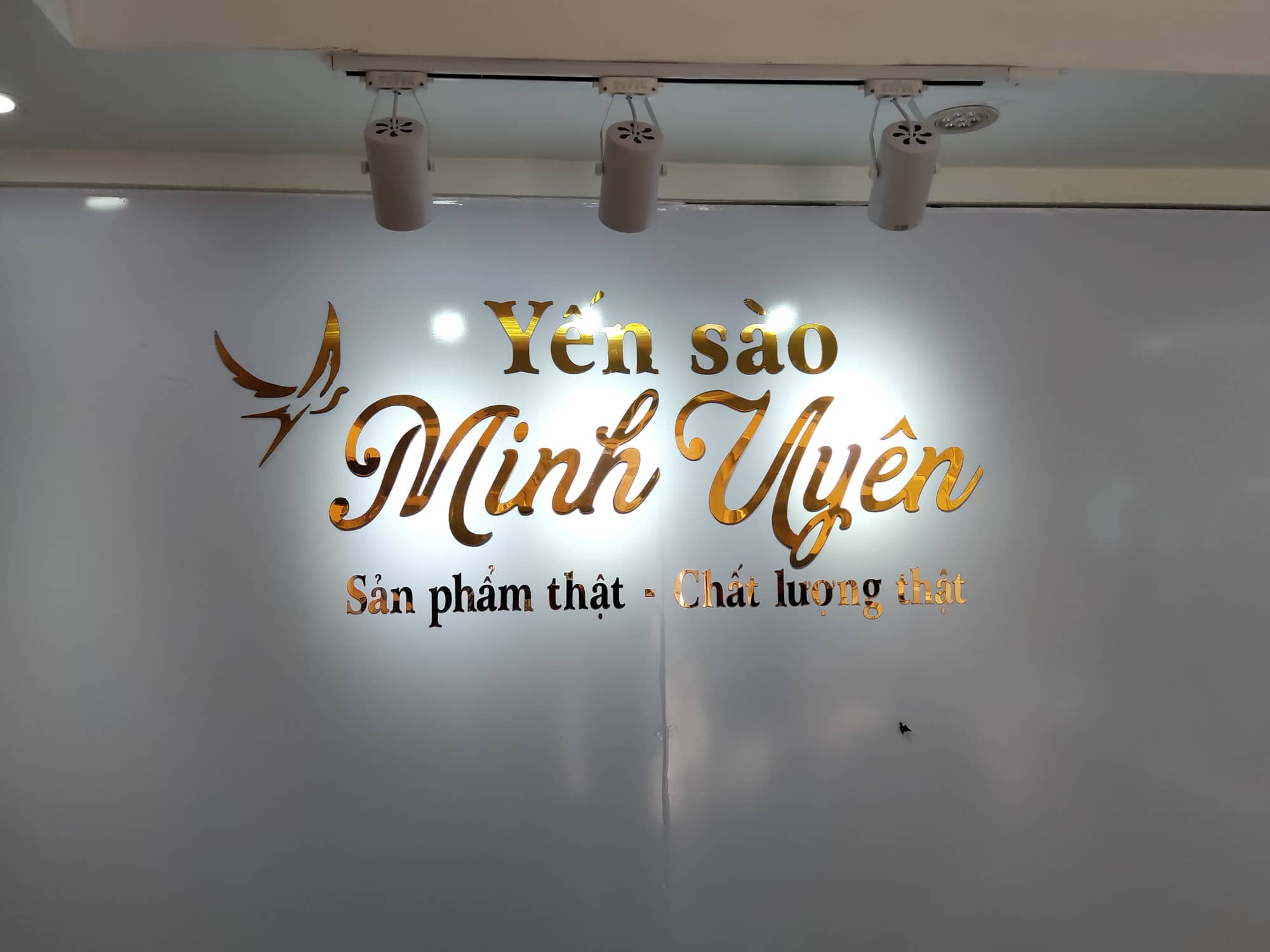 Thiết Kế Biển Hiệu Alu Chữ Nổi Inox Vàng