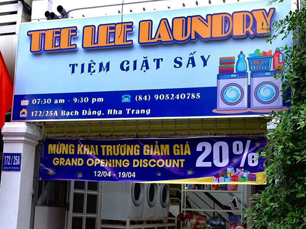 Bảng Hiệu Tiệm Giặt Ủi Đẹp