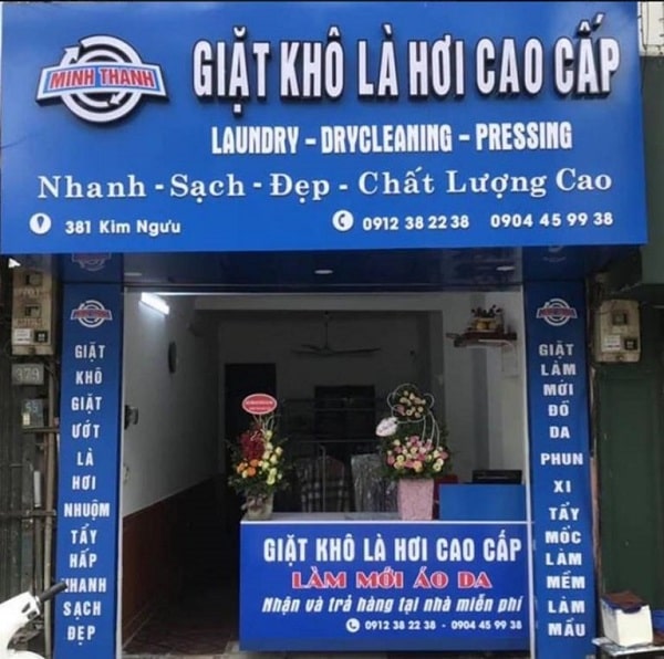 Mẫu Bảng Hiệu Tiệm Giặt Ủi Đẹp Năm 2026