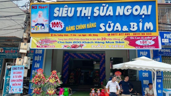 Bảng Hiệu Cửa Hàng Sữa Đẹp