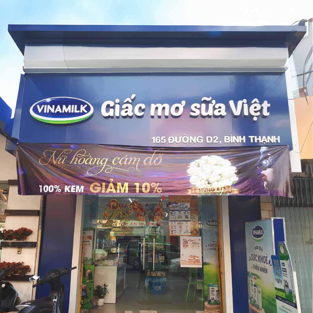 Bảng Hiệu Cửa Hàng Sữa Đẹp