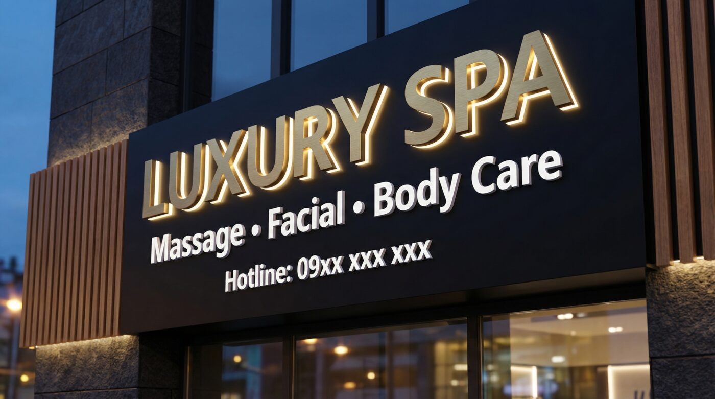 Thi Công Biển Hiệu Spa Đẹp