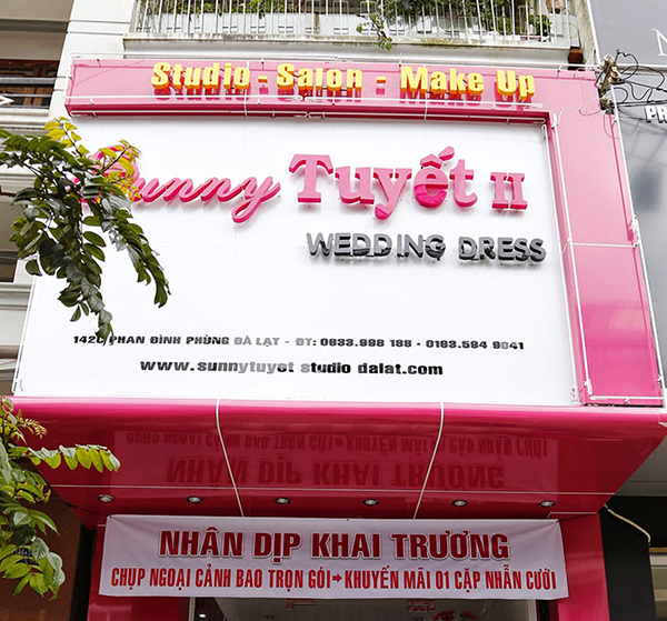 Mẫu Biển Hiệu Áo Cưới Đẹp