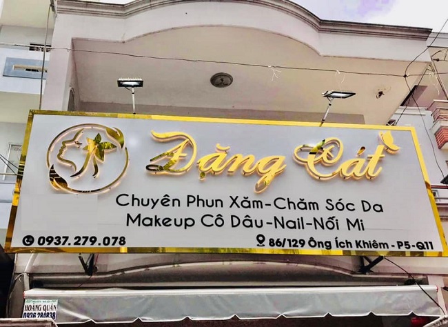 Thi Công Biển Hiệu Phun Xăm Thẩm Mỹ Đẹp