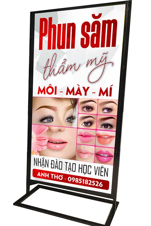 Mẫu Biển Hiệu Phun Xăm Thẩm Mỹ Đẹp Năm 2026