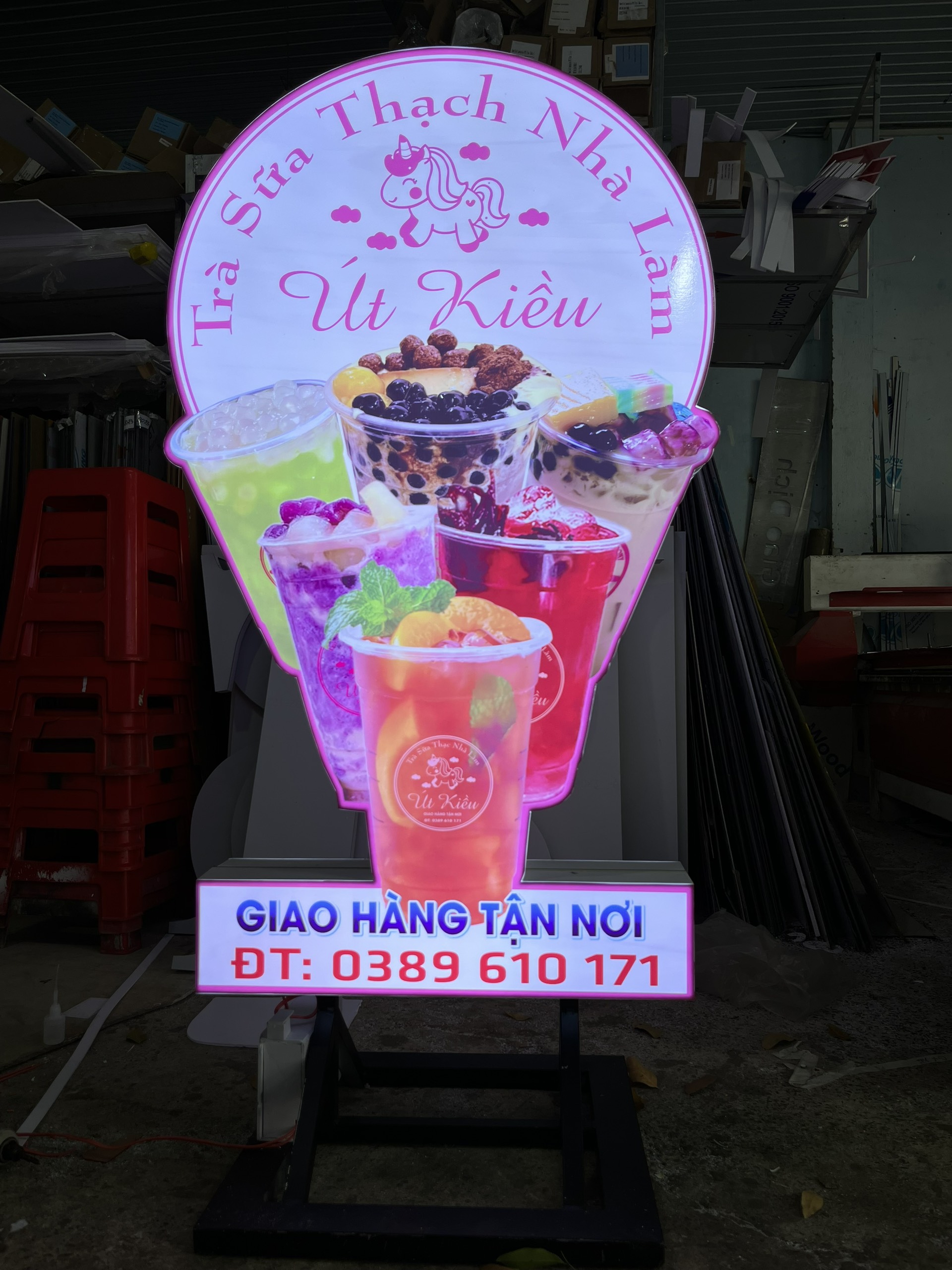 Bảng Hiệu Hộp Đèn Trà Sữa Đẹp